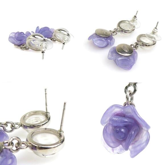 CHANEL White Logo Earrings - Picture 3 of 5